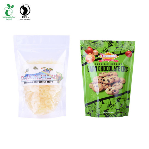 Eco Friendly Compostable Stand Up Bags With Valve and zipper