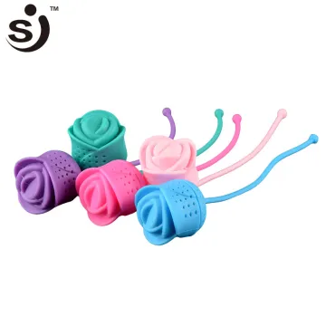 Eco-friendly Heat Resistant Rose Flower Design Silicone Tea Infuser