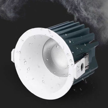 Aluminum Modern Design IP54 LED Ceiling Spotlight - 12W Black White Round Square Recessed/Surface Mounted