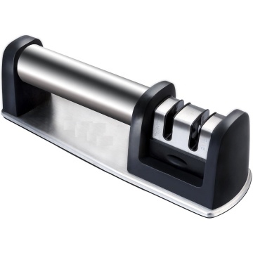 Hot Sale: Professional 2-Stage Chef's Knife Sharpener with Black Edge Grip