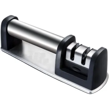 Hot Sale: Professional 2-Stage Chef's Knife Sharpener with Black Edge Grip