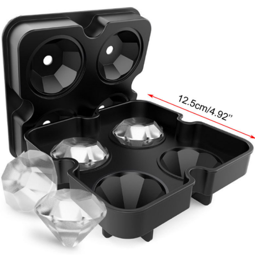 Partihandel Silikon Ice Cube Trays Diamond Ice Forms