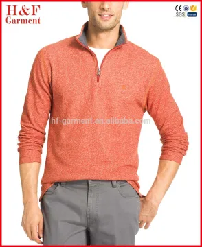 Textured pattern long sleeve warm orange fleece pullover
