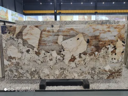 Natural Brazilian Quartzite Pandora White Marble for Luxury Indoor Decoration