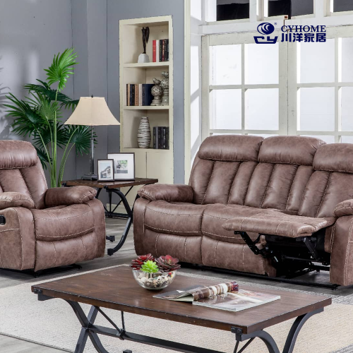 Elegantes manuelles Liegesofa aus braunem Stoff