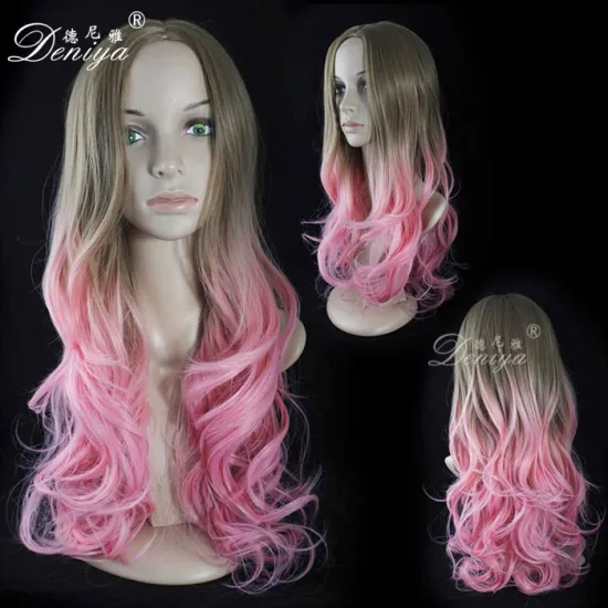 Wholesale Price and Topper Quality Products Long ombre Curly lolita Party Wig