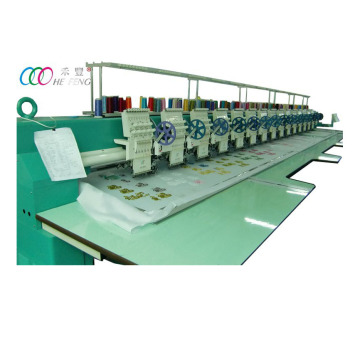 15 Heads 9 Needles Garment Embroidery Machine With Single Sequin