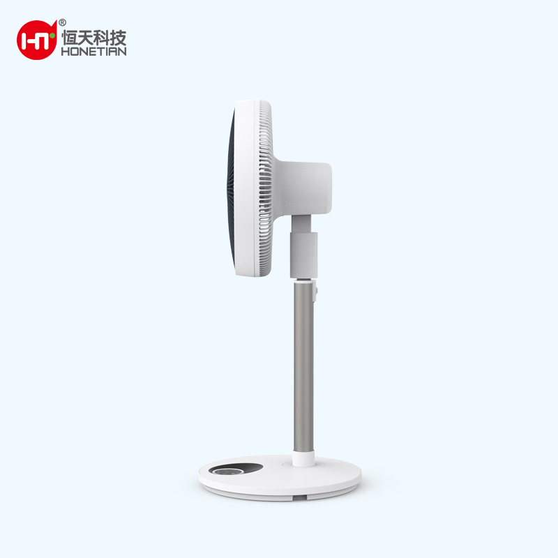HONETIAN LED display remote control 12 speeds 4 modes 8 timer 7 blades 14 inches DC circulator custom colors plastics stand fan