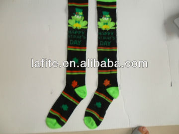 green socks hign socks polyester socks
