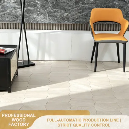 Milky White Oak Shield Parquet