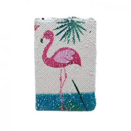 FLAMINGO SEQUINS NOTEBOOK- 0