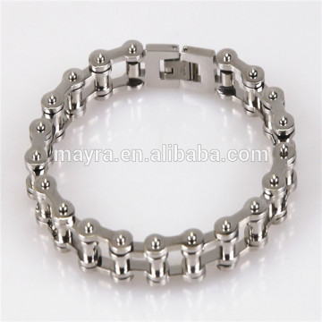 Stainless steel bicycle chain bracelet