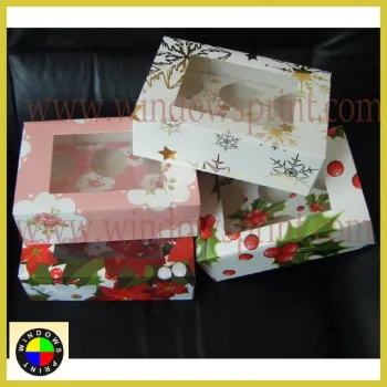 Pop decorative cheap Eco-friendly cupcake cake box