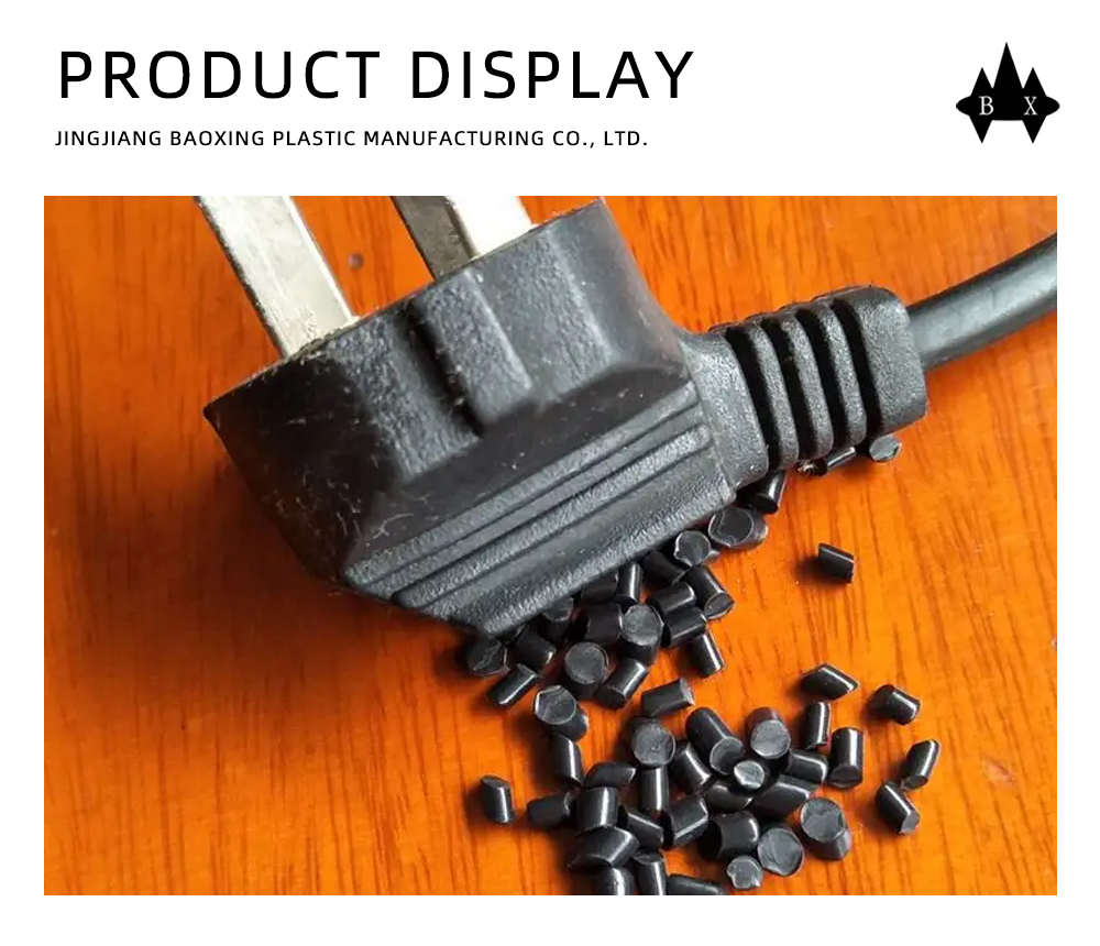 Black PVC Plastic Pellets for Power Plug X