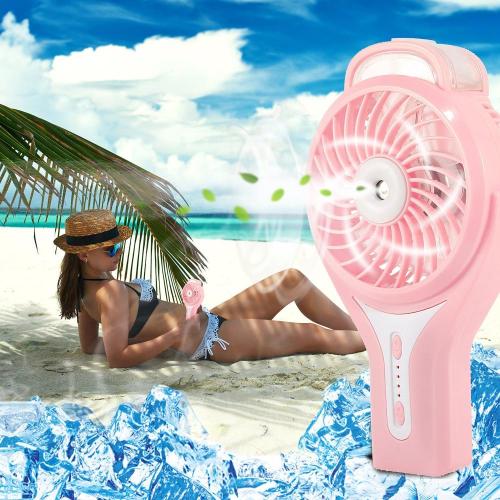 Portable Mini Table Misting Fan with LED Light
