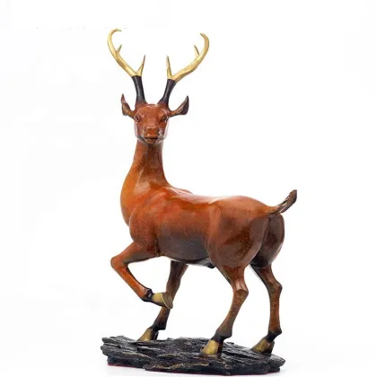 House decoration small size bronze deer sculpture