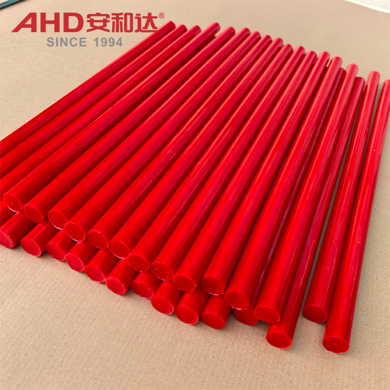 solid polyester pu rod red