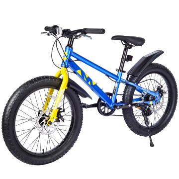 ZUKKA 20 Inch Mountain Bikes for Beginners - Blue, Fat Tyre, 7-speed