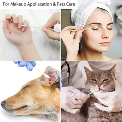 Organic Cotton Swabs and Buds for Removing Purcotton Disposable Eyelash Extension Glue