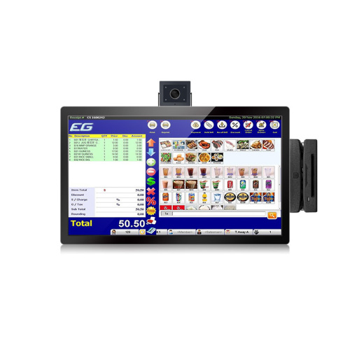 21.5 pous Android kapasitif Touchscreen POS sistèm