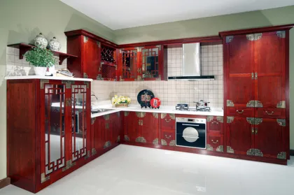 Chinese Style Wood Cabinets Overall, Kitchen Cabinets