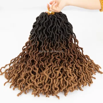 AliLeader Ombre Gypsy Locs Crochet Braid Wavy Goddess Faux Locs Synthetic Twist Hair Extensions 24 Strands African Braid