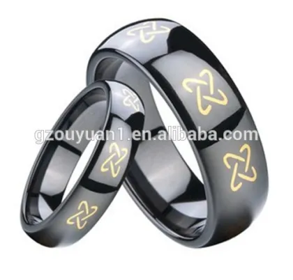 Simple Style Black Ceramic Ring Popular Ceramic Jewelry Customized