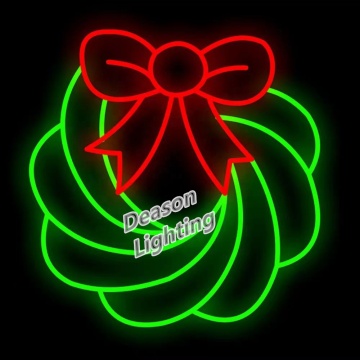 Large Outdoor Christmas Wreath with Lights