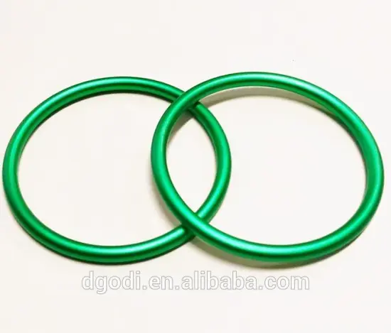 green anodized aluminum ring sling and baby sling ring