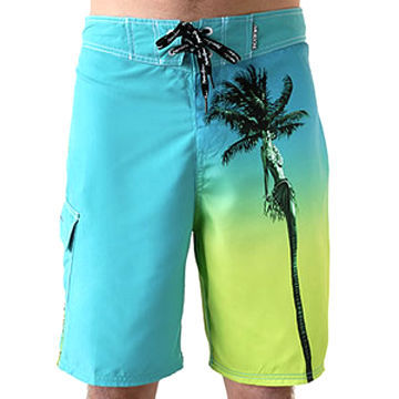 Men's Swim Short with Lining Sublimation Printing, Made of Polyester Peach Skin