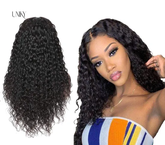 Wholesale Vendors 13x4 Indian Virgin Human Hair Wig Pre Plucked Natural with Baby Hair Wigs Human Hair Lace Front Water Wave