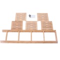 Estante de baño de madera 100% de bambú Estante de almacenaje multifuncional de 5 niveles Unidad de estantes de cocina Sala de estar Estantes