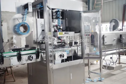 automatic sauce bottle label sleeve labeling machine