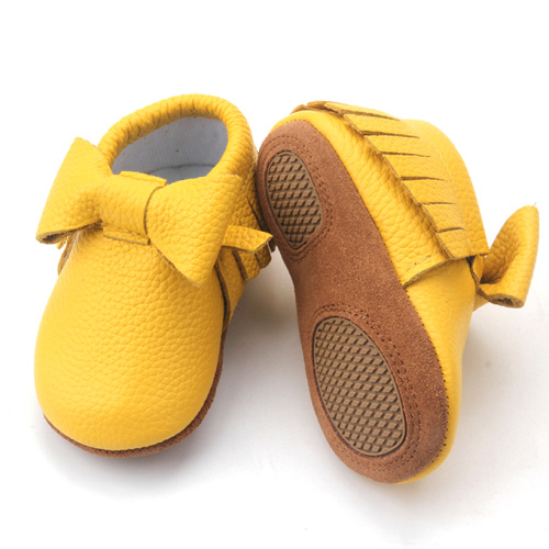 Baby Girls Moccasins Leather Shoes Bulk Sale Infant Toddler Shoes baby Manufactory