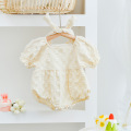 2022 summer new baby girl's bubble sleeve clothes