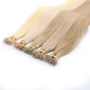 New Arrival Double Drawn Cuticle Aligned Remy Nano Tip Hair Silky Straight Nano Ring Tip Hair 100% Virgin Human Hair