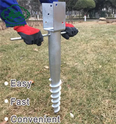 Construction Galvanized Ground Screw With Flange
