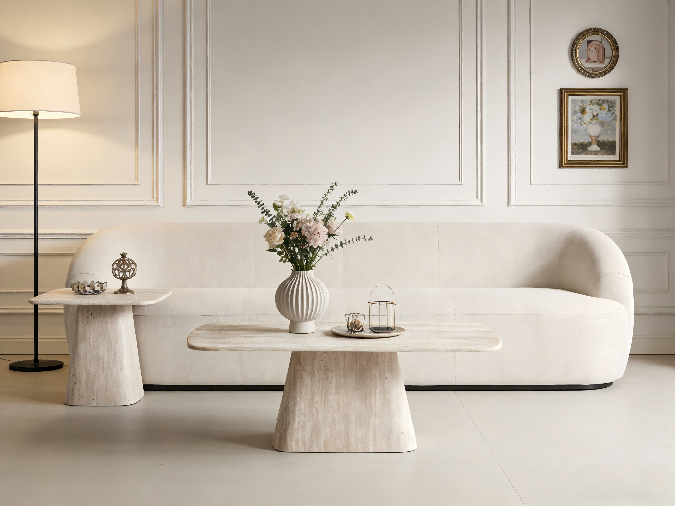 BR-CT-6103B coffee table with marble top 11