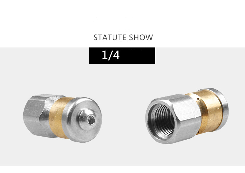 Högtryckbricka rostfritt stål G1/4 G3/8 och tillbehör BSP 1/4 G3/8 Inlopp 3 Munstycksslang Metallmunstycke Roterande avloppsmunstycke