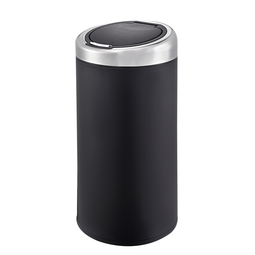 40L Round de acero de acero Bin Pedal Bin suave de basura cerrada Bin