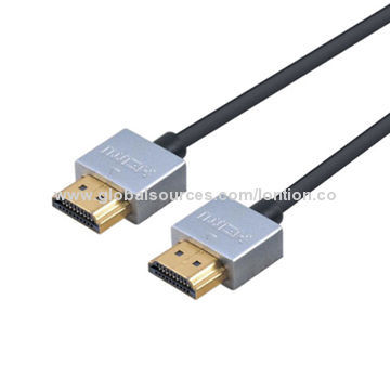 Gold-plated Super Slim HDMI Cable Supports 3D Ready Ethernet, 3D, Audio Return Channel, 4K*2