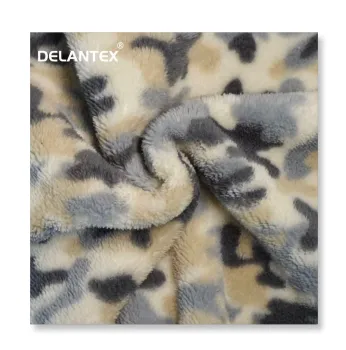 Delantex China Factory: 100% Polyester Printed Double-Sided Sherpa Fleece Fabric for Clothing