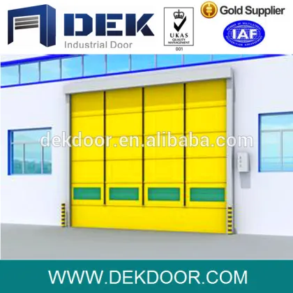 Functional space saving folded pvc fast doors