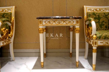 Small Vintage High Quanlity Classic End Table Marble Top Corner Table And Side Sofa Table