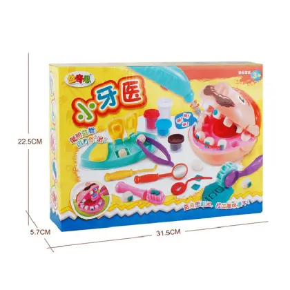 Doctor Toy Pretend Play House Toy Little Dentist Plasticine Plasticine Extraction Clay Mold Tool Set Early Education Kid Toy