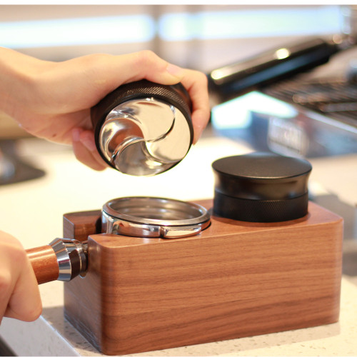 Wooden Coffee Tamper and Portafilter station