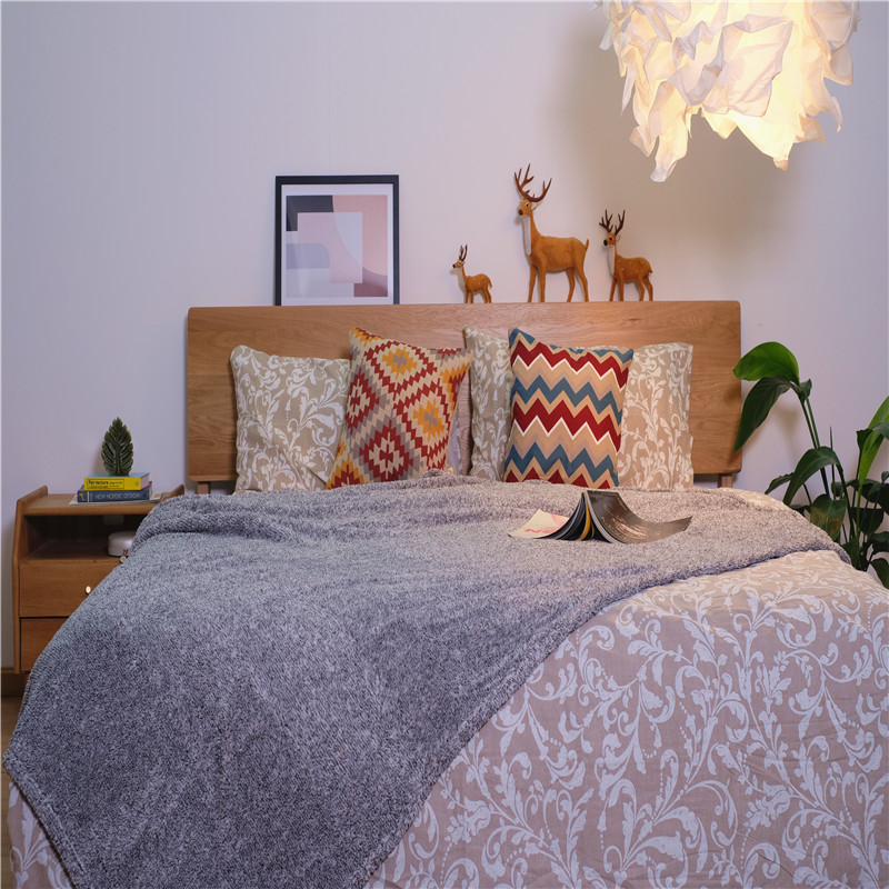 Short Plush Breathable Printed Coral Velvet Blankets