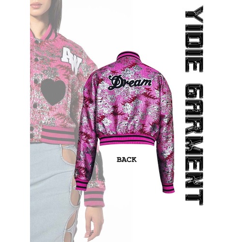 Jaket punk jacquard jacquard yang tahan angin