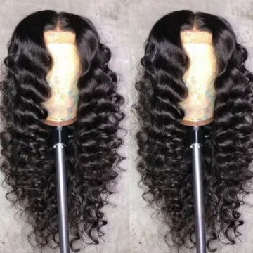 Factory store loose deep 100% virgin 360 straight brazilian hair frontal hd wig full lace front cuticle aligned human hair wigs