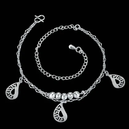 Jenia Cheap New Chain Anklet Fancy Silver Anklet Designs With Ball